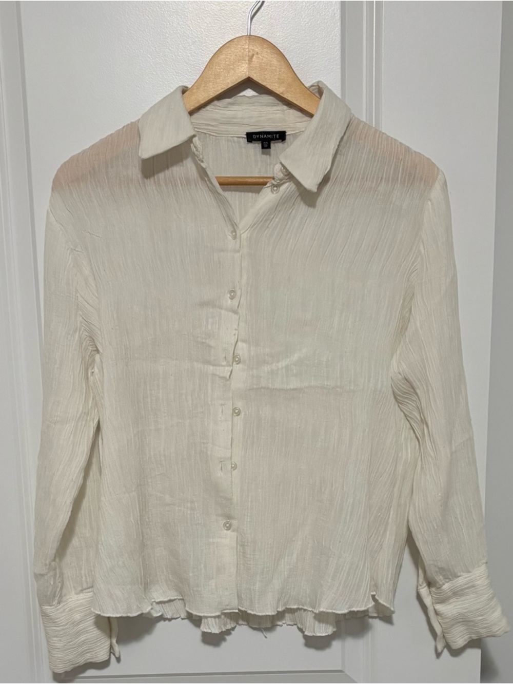 Dynamite Cream Button-Up Shirt